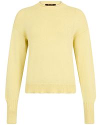 Moorer - Hellgelber Pullover Mit Langen Ärmeln - Lyst