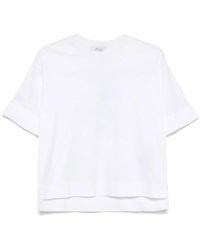Max Mara - Tops ,Wit ,Katoen Maser Katoenen T-Shirt - Lyst