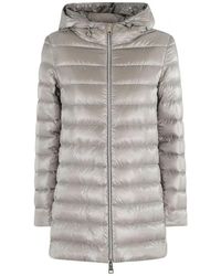 Herno - Jassen ,Grijs ,Nylon A-Shape Resort Nylon Ultralight Jacket - Lyst