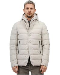 DUNO - Gewatteerde Bi-Stretch Jas Met Capuchon - Lyst