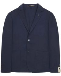 AT.P.CO - Jassen ,Blauw ,Polyester Blazers - Lyst