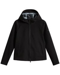 Woolrich - Jassen ,Zwart ,Polyester Light Stretch Jacket - Lyst