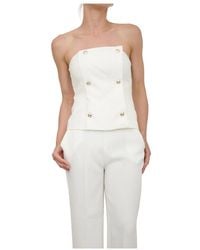 Guess - Tops ,Wit ,Polyester Witte Top Mode Stijl Trendy - Lyst