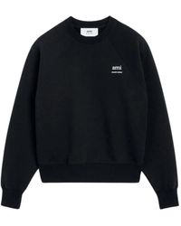 Ami Paris - Hoodies & Sweatvesten ,Zwart ,Katoen Am Sweatshirt - Lyst