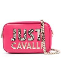 Just Cavalli - Lila schultertasche für frauen - Lyst