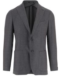 Tagliatore - Kostuums ,Grijs ,Wol Wool Jacket - Lyst