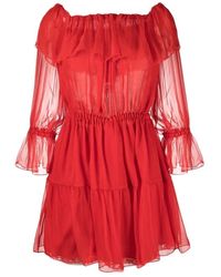 Gucci - Off-shoulder Jurk - Lyst