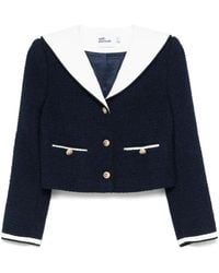 Self-Portrait - Jacket With Collar - Lyst