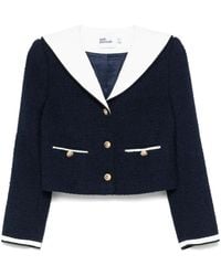 Self-Portrait - Jacket With Collar - Lyst