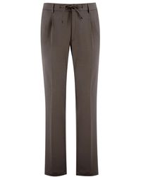 BERWICK  1707 - Wollmischung Mit Elastischem Bund Hose - Lyst