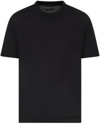 Emporio Armani - T-Shirt Mit Jacquard-Logo Und Kurzen Ärmeln - Lyst