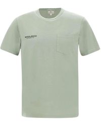 Woolrich - Retro safari grünes rundhals t-shirt - Lyst