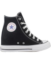 Converse - Schoenen ,Zwart ,Wig Hoge Top Sneakers - Lyst