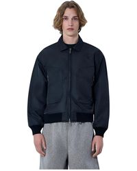 Brain Dead - Jassen ,Zwart ,Nylon Jas Met Kraag En Rits - Lyst