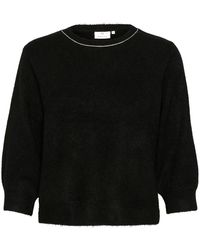 Kaffe - Truien & Vesten ,Zwart ,Zwart Deep Cc Pullover Trui - Lyst