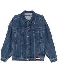 Alexander Wang - Jassen ,Blauw ,Denim Hotfix-Logo Denim Jacket - Lyst