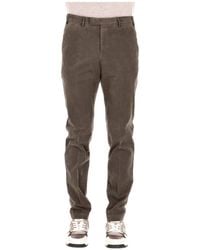 PT Torino - Broeken ,Bruin ,Katoen Pantalon Van Modal En Katoen Gabardine Master Fit - Lyst