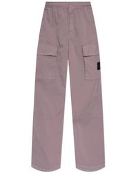 Stone Island - Cargo Broek Met Logo Patch - Lyst