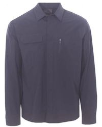 Herno - Jassen ,Blauw ,Overhemd Met Knopen En Zak Met Rits - Lyst