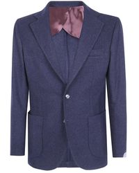 Barba Napoli - Jassen ,Blauw ,Wol Bactive Single Breasted Jacket - Lyst