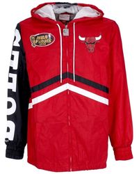 Mitchell & Ness - Jassen ,Rood ,Polyester Chicago Bulls Nba Windbreaker - Lyst