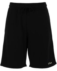 Mc2 Saint Barth - Shorts in felpa di cotone nero - Lyst