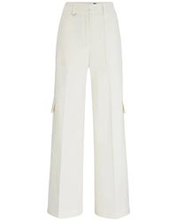 BOSS - Wide Trousers - Lyst