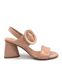 Mara Bini - Schoenen ,Bruin ,Leer Gouden Gesp Mousse Sandaal - Lyst