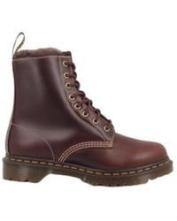 Dr. Martens - Schoenen ,Bruin ,Leer Veterschoenen Met Platte Zool - Lyst
