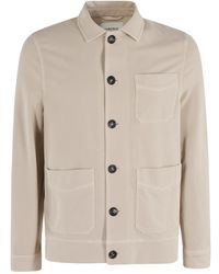 Circolo 1901 - Jassen ,Katoen Zandkleurig Katoenen Fleece Overshirt Jack - Lyst