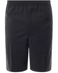 Givenchy - Korte Broeken ,Zwart ,Wol Zwarte Shorts Met Ritssluiting - Lyst