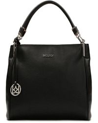 Kazar - Große Schwarze Leder-Schulter-Shopper-Tasche Aus Vollleder - Lyst