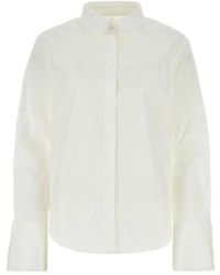 A.P.C. - Camisa blanca de popelina - Lyst