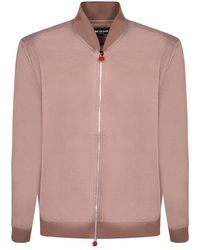 Kiton - Jassen ,Bruin ,Leer Bomberjack - Lyst