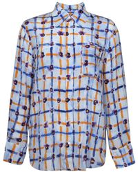 Marni - Camisa de seda con estampado geométrico - Lyst