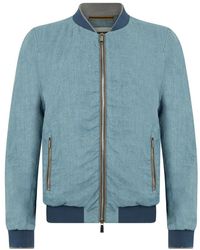 Moorer - Jassen ,Blauw ,Sorano Padded Jacket - Lyst