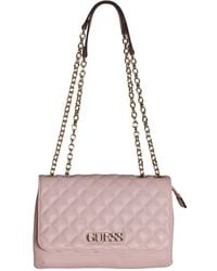 Guess - Gewatteerde Cross-Body Tas Met Ketting - Lyst