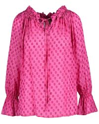 L'Autre Chose - Blusa De Viscosa Metálica, Mujer, Talla - Lyst