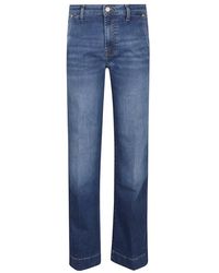 7 For All Mankind - Blaue Ausgestellte High-Waist Jeans Aw25 - Lyst