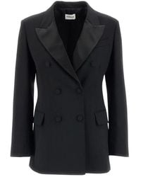 P.A.R.O.S.H. - Jassen ,Zwart ,Wol Liliuxy Double-Breasted Jacket - Lyst