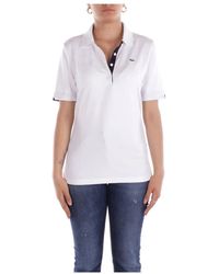 Lacoste - Weiße T-Shirts Und Polos Mit Vorderen Knöpfen - Lyst