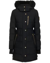 Moose Knuckles - Parka shearling nero oro per donne - Lyst