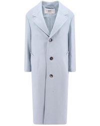 Ami Paris - Blauwe Wollen Klassieke Jas - Lyst