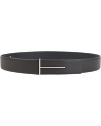Tom Ford - Genarbtes Leder Slim T Wendegürtel - Lyst