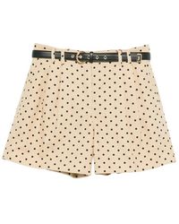 Max Mara - Belted Pleated High-Waisted Short - Lyst
