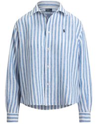 Ralph Lauren - Linnen Gestreept Blouse - Lyst