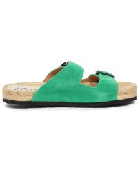 Manebí - Schoenen ,Groen ,Nordic Sandalen Hamptons Suede Avocado - Lyst