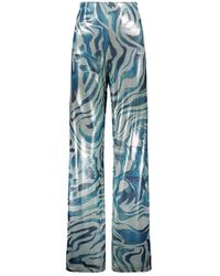 Alberta Ferretti - Lichte Palazzo Broeken - Lyst