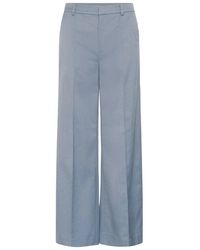 Gestuz - Broeken ,Blauw ,Wide Broeken - Lyst