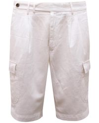 PT01 - O6318 Bermuda Stretch Katoenen Shorts - Lyst